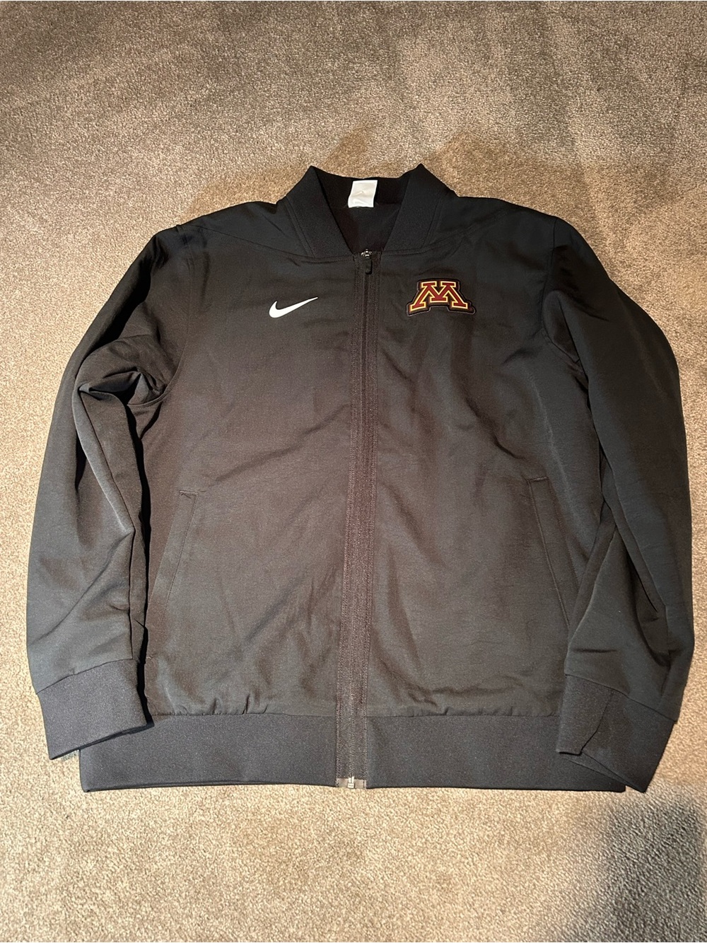 Nike Black Lightweight Bomber Jacket with University 'M' Patch